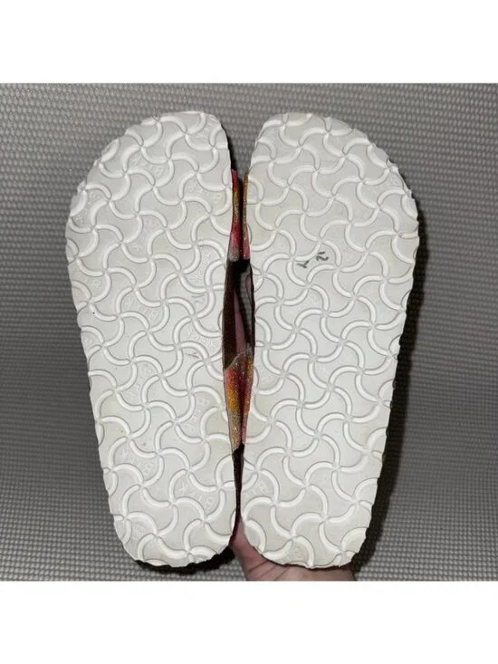 Birkies by Birkenstock Tahiti Plaid Sparkle Sandals Strap Leather Womens Size 6 - Picture 7 of 8